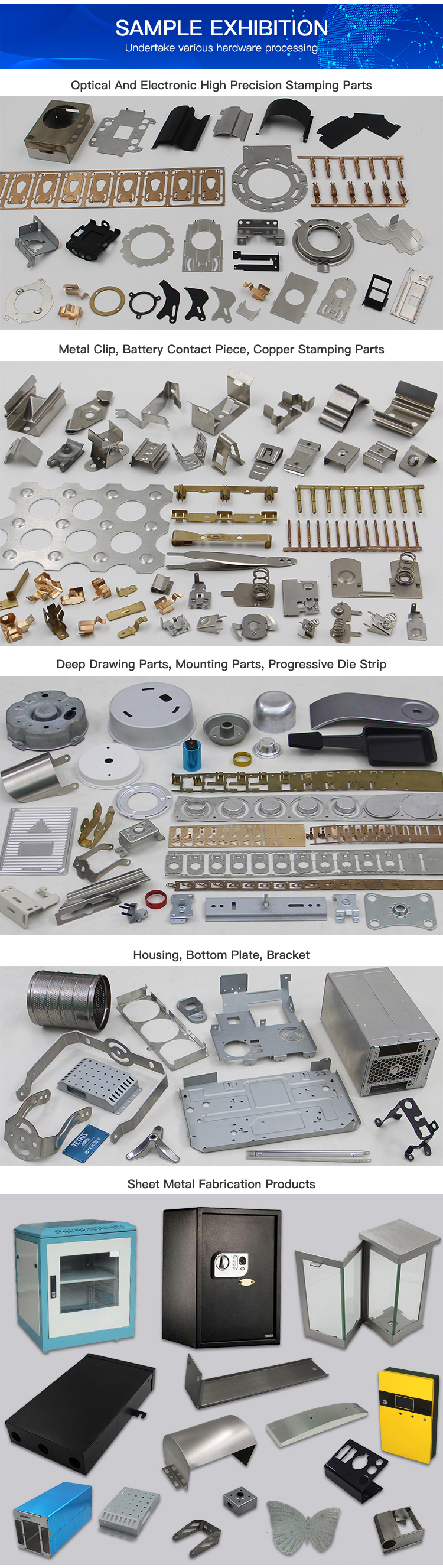 Customizable metal accessories stamping manufacturer fabrication copper components