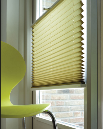 Cordless pleated window shades for child safety