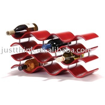 4 layer acrylic wine bottle shelf