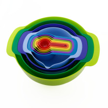 10PCS Colorful Stackable Plastic Mixing Bowl Set