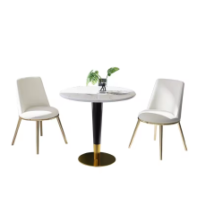 Dining circle round ceramic table coffee dining chair