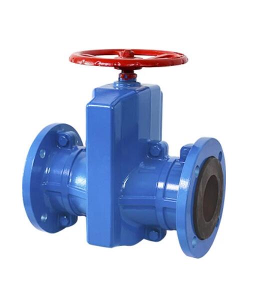 Flanged manual stainless steel pinch valve