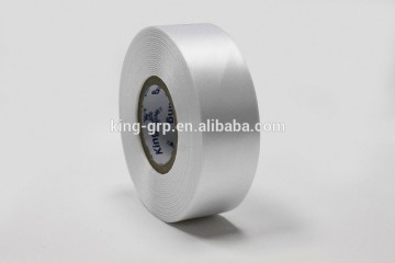 Double recycled woven polyester satin