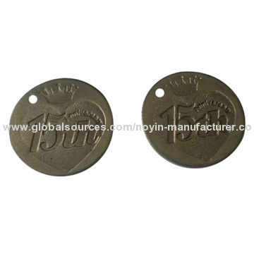 Metal lable for luggage tags, metal lable with round shape