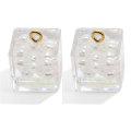 Perles de résine transparente Cube de 14mm avec perles de poire de simulation remplissant pendentif breloques en résine pour collier de boucle d&#39;oreille faisant un accessoire