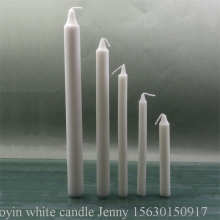 rustic white candle for solar home light