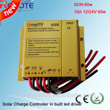 solar charge controller with led driver 10A 12V 24V dimmer solar controller