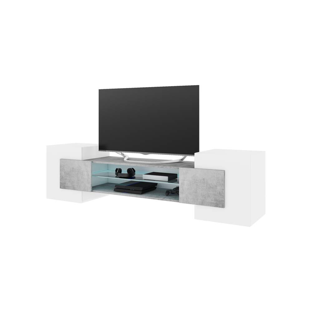  Shelf High Gloss LED TV Stand