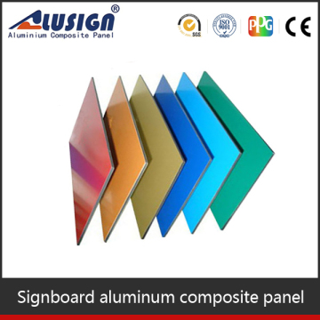 Alusign good idea design high glossy pe coated signboard acp