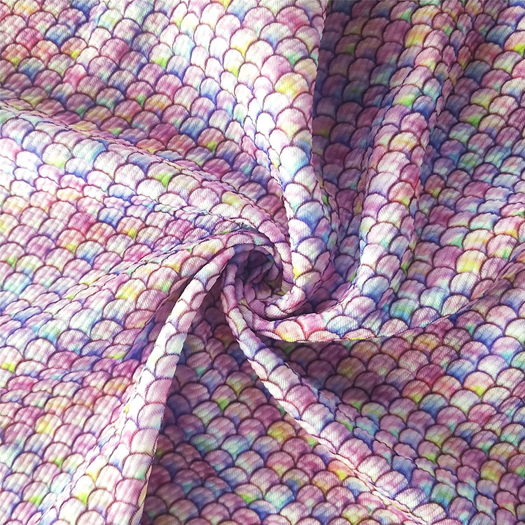 Harga Terbaik Kustomisasi Pencetakan Polyester Knitted Bullet_Print_Floral Kapal Rajut