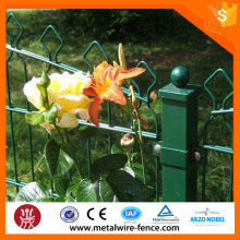Welded arch top double wire garden fencing