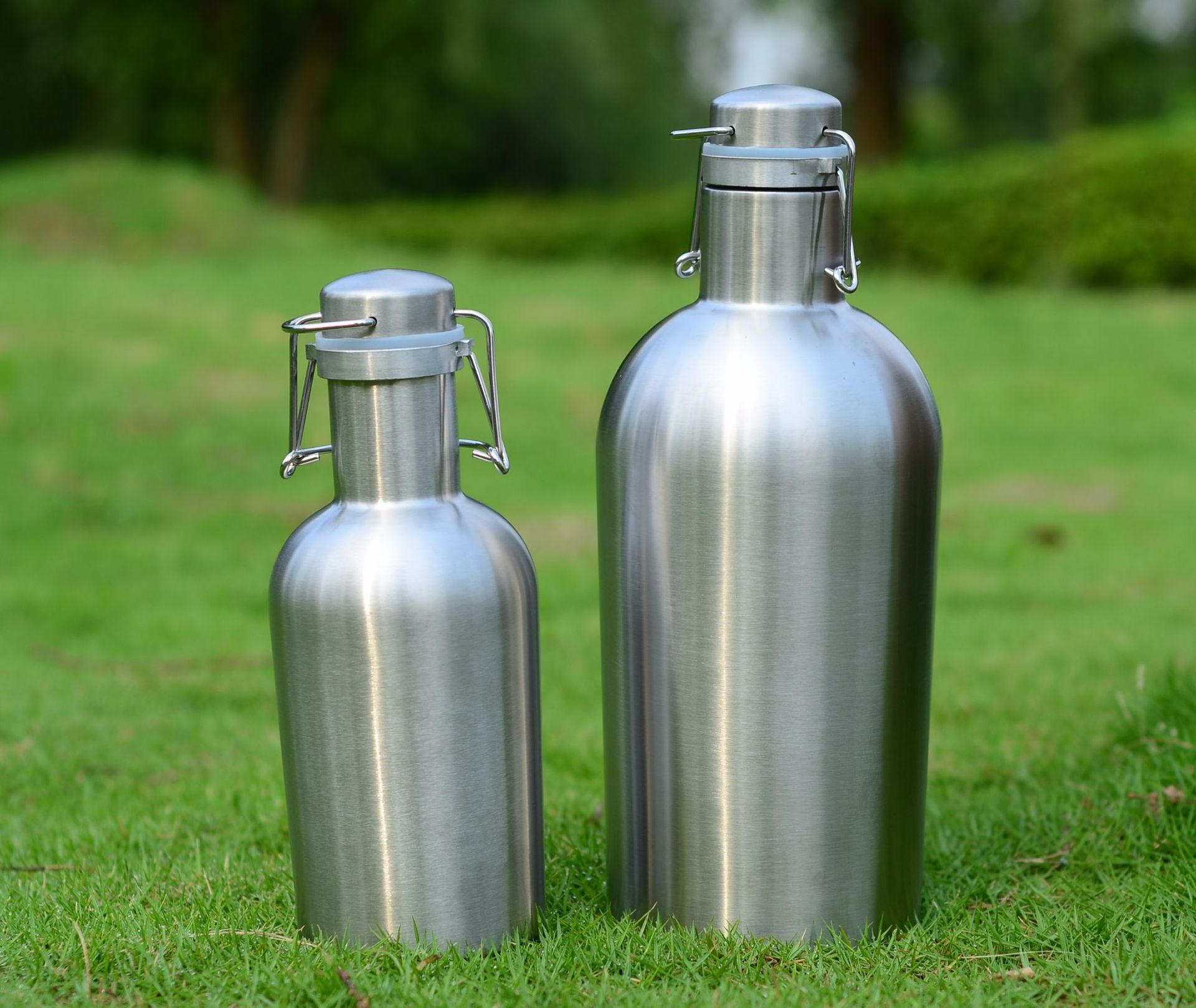 2L 2.5L Double Wall Growler Stainless Steel Flask Vacuum Thermos Beer Wine Flask