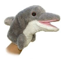 2014 new design dolphin hand puppet, hand puppet for adult, plush dolphin puppet