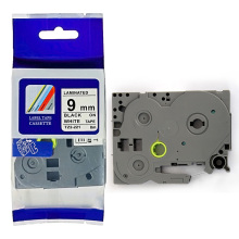 Compatible for Brother P-touch TZ label tape black on white 9mm TZ-221