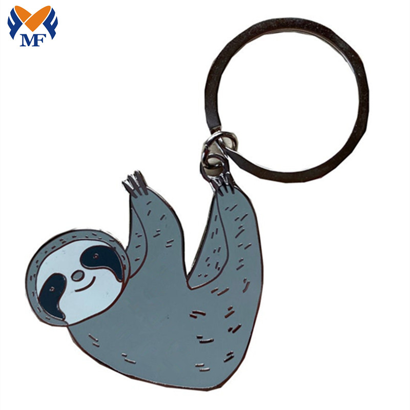 Sloth Enamel Pin Keychain