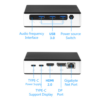 Fanless Intel i5-1030NG7 8USB Mini PC