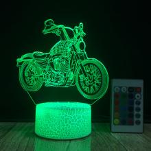 Motor Shape 7 Colors Changing Acrylic USB 3D LED Lamp