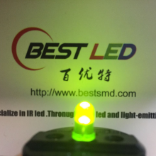 5 มม. 570nm LED สีเหลือง-เขียว Diffused LED