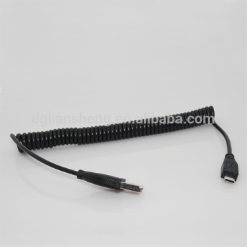 USB Charge Only Cable, Custom Spiral USB Cable Phone Ladekabel