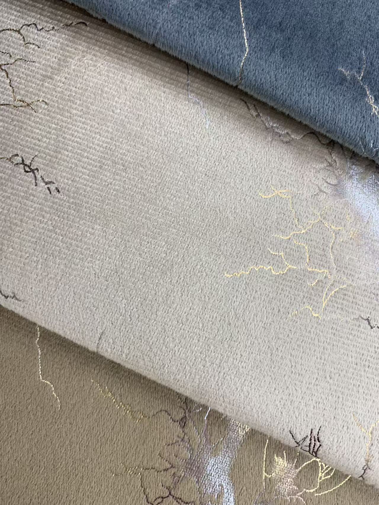 Tissu de velours hollandais à motif de vigne et de fissures de luxe Luxury Vine and Crack Pattern Holland Velvet Fabric