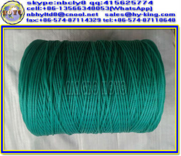 Green 8-16ply 2mm hollow braided pp rope , pp hollow braid rope , hollow braid polypropylene rope