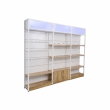 Single Side Steel and Wood Shelf
