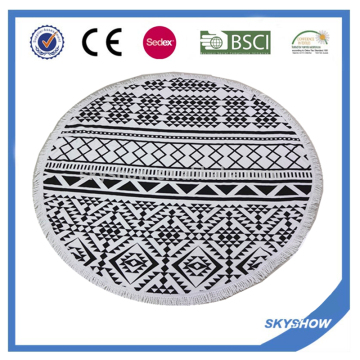 cotton velour reactive printing round beach towel