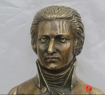 Cast bronze statues bust sculpture