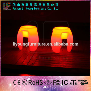 Waterproof PE Plastic Modern furniture led light up plastic chairs illuminated outdoor plastic garden chair