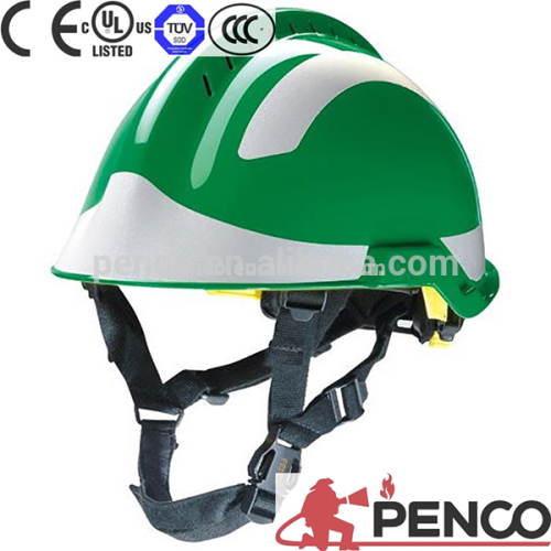 Green rescue helmet fire fighter helmet