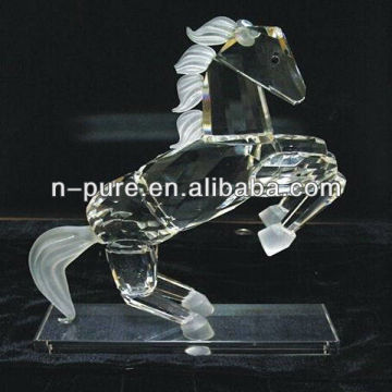 K9 Crystal Glass Horse Figurines for Desk Decoration