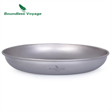 Boundless Voyage Portable Outdoor Camping Kitchen Titanium Plate Dish Tableware