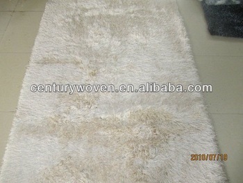 solid color plain polyester silk shaggy carpet