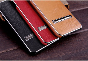 2016 cell phone case leather texture cover M-Jarl series mobile phone cases with metal stander free sample phone case