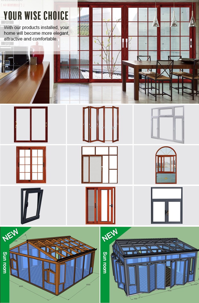 Aluminum casement window and door,modern aluminum double entry doors