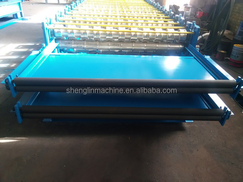 double layer metal roof use corrugated trapezoidal roofing forming machine