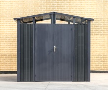 Wholesale Hot-Galvanized Steel Garden Shed with PVC Windows