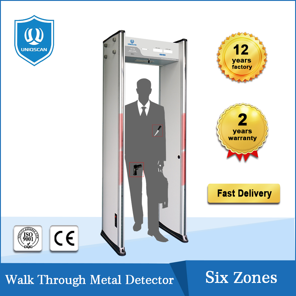 Uniqscan 6 Zones Security Gate Door Frame Walk Through Metal Detector