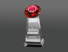 Red crystal diamond award