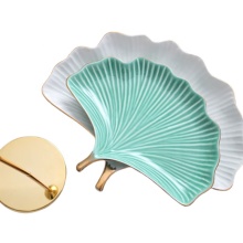 Hand Made Palm Shape Ceramic Leaf Tray - Unique Handcrafted Home Decor