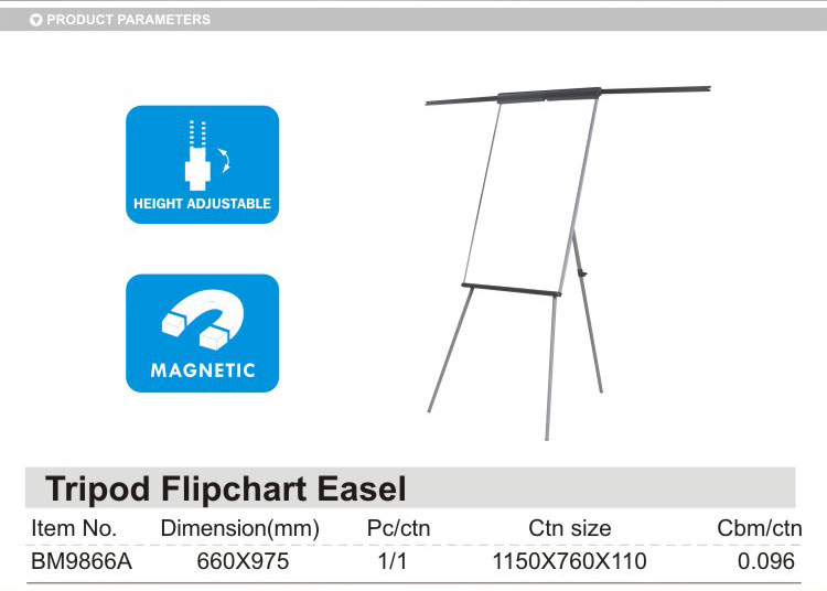 Comix High Quality Lightweight and Handy Tripod Flipchart Eeasel for Presentation