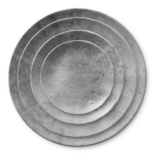 Chinese Style Grey Bone China Round Dishes Dinnerware Porcelain Dinner Set