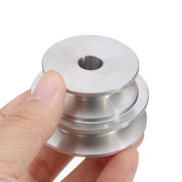 Aluminum Alloy 40&50mm Double Groove Pulley 8-20MM Fixed Bore V-shape Pulley Wheel for 10MM Round Belt