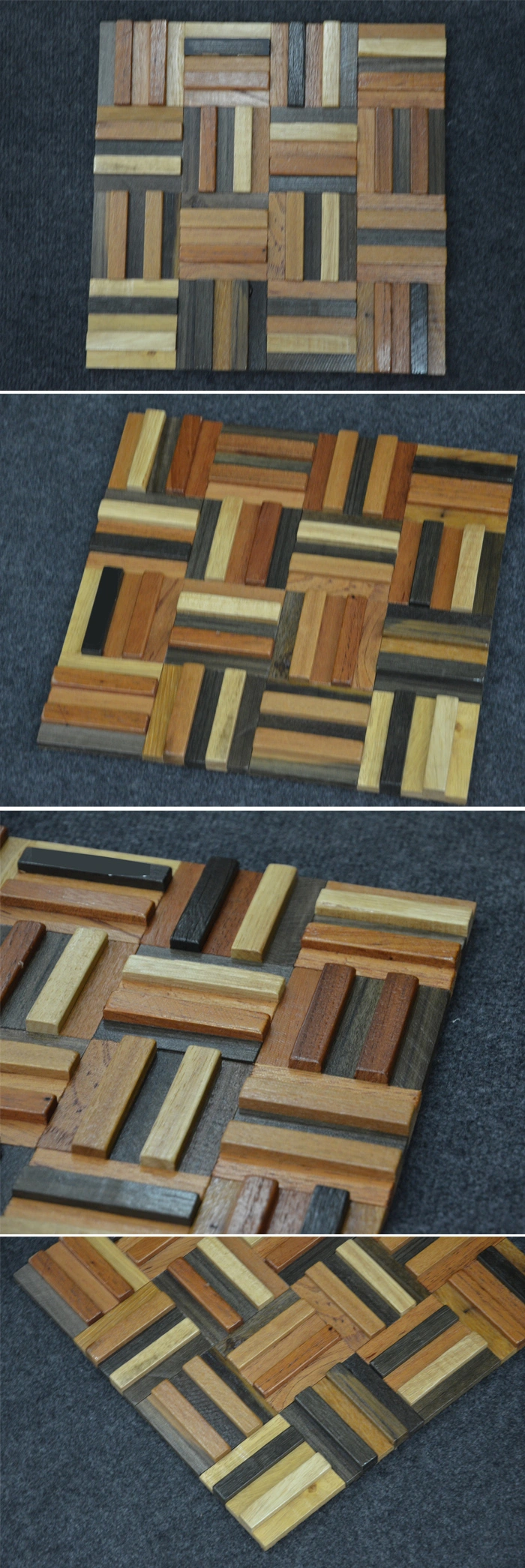 Types of Vintage Hotel Natural Wood Mosaic Wooden Wall Tile