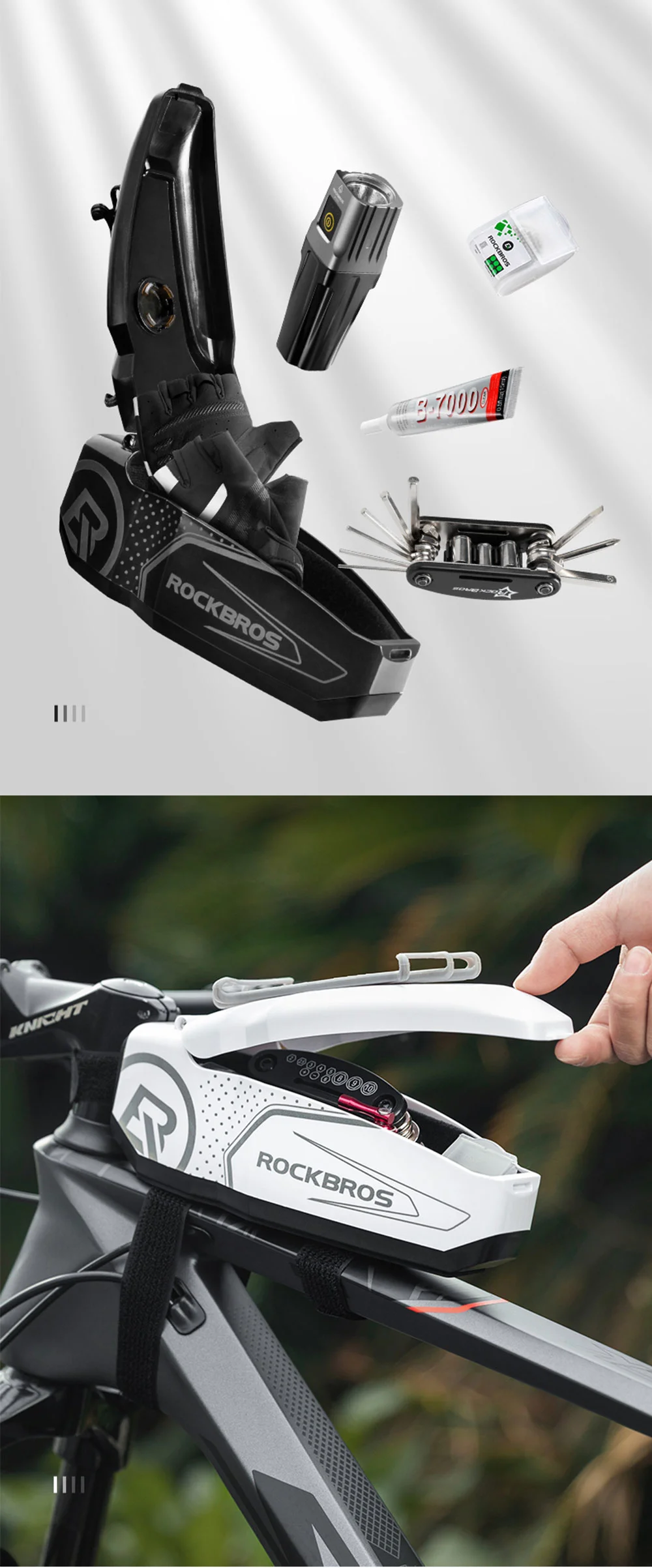 Bicycle Mobile Phone Front Frame Bag Made in China-Waterproof Bicycle Top Tube Riding Mobile Phone Installation Bag