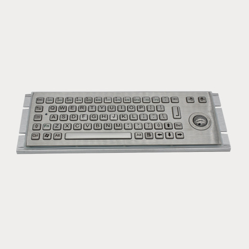 metallic industrial keyboard with track ball