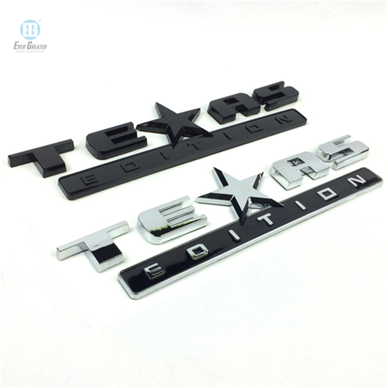 Customized 3D Red RS Metal Emblem Decal Badge