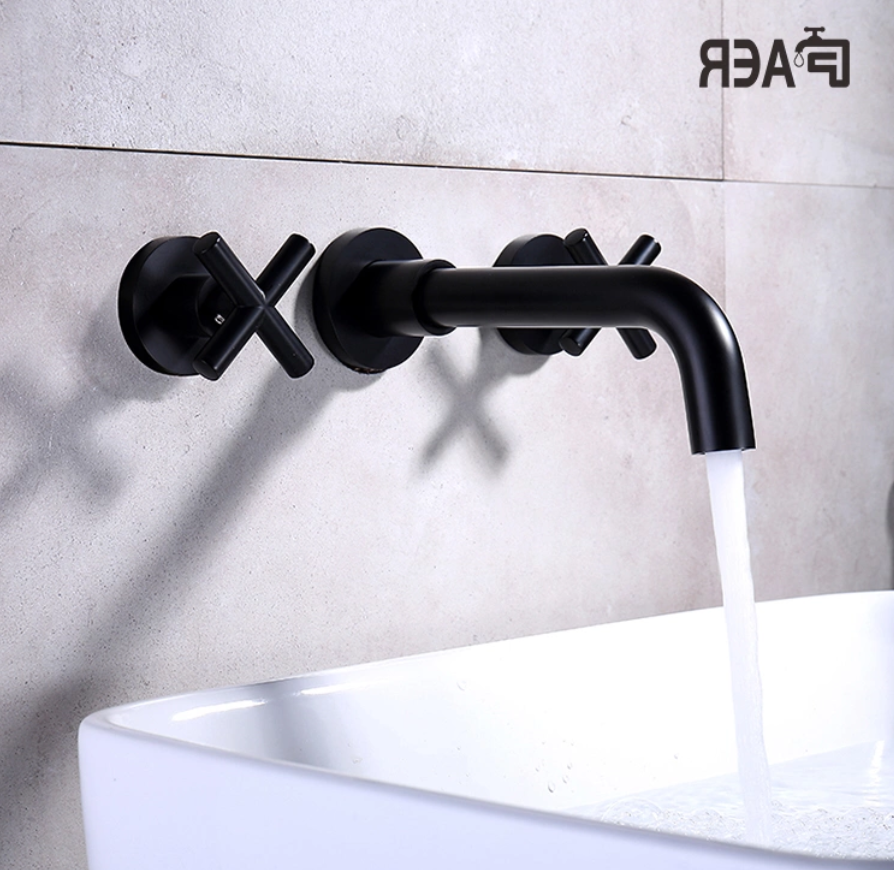Simple style three-hole basin faucet