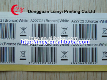 Barcode Offset printing adhesive Labels