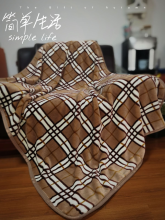 Plaid Polyester Ultra Soft Thick Flannel Blanket